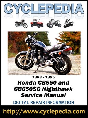 cover image of Honda CB650SC Nighthawk 1983-1985 Service Manual